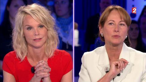 Vanessa Burggraf face à Ségolène Royal dans \"On n\'est pas couché\", lors de l\'émission diffusée le 3 juin 2017 sur France 2.