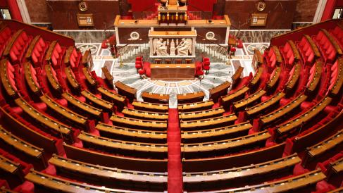 L\'hémicycle de l\'Assemblée nationale.&nbsp;